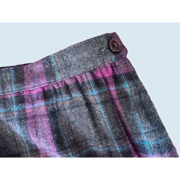 Vintage 1980s Miss Pendleton Wool Plaid Mid Calf Length Skirt Size XS - Picture 4 of 8